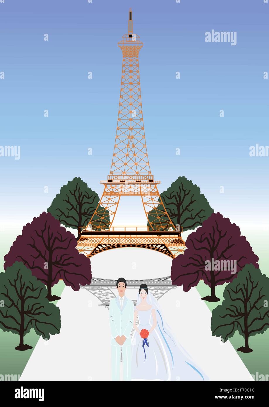 The vector Eiffel Tower set isolated with white Stock Vector Image ...