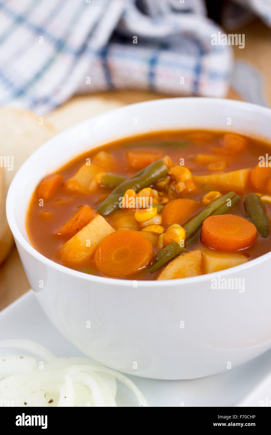 Vegetable stew bowl or gibelotte quebec meal Stock Photo