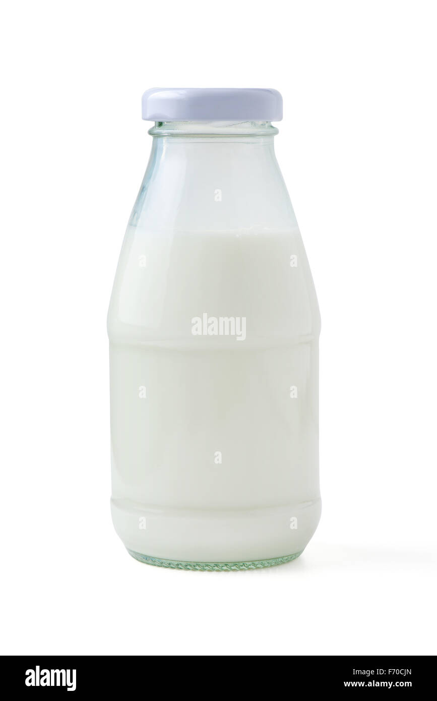 bottle milk with clipping path Stock Photo