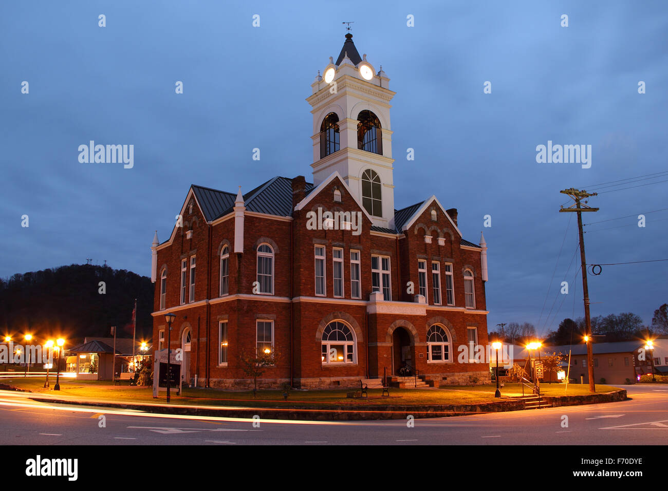 Historic Union County Courthouse in Blairsville, Georgia Stock Photo