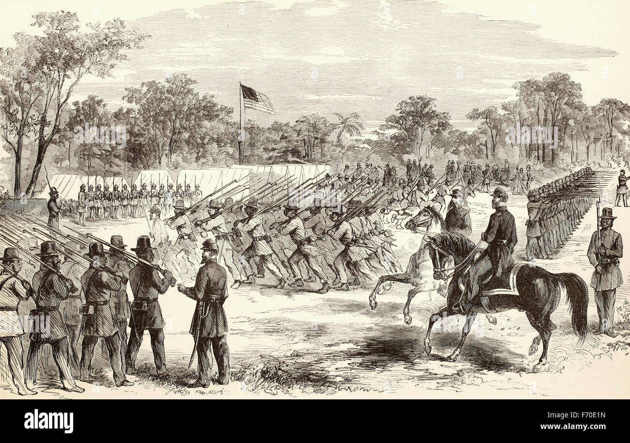 First and last review of the First Regiment, South Carolina Negro