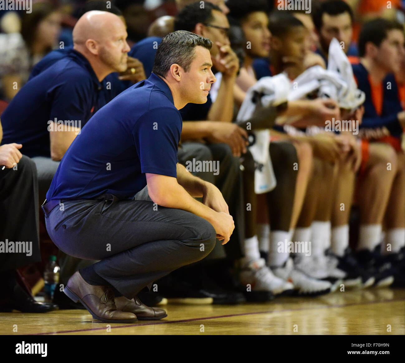 Virginia Head Coach Tony Bennett During The NCAA Basketball Game ...