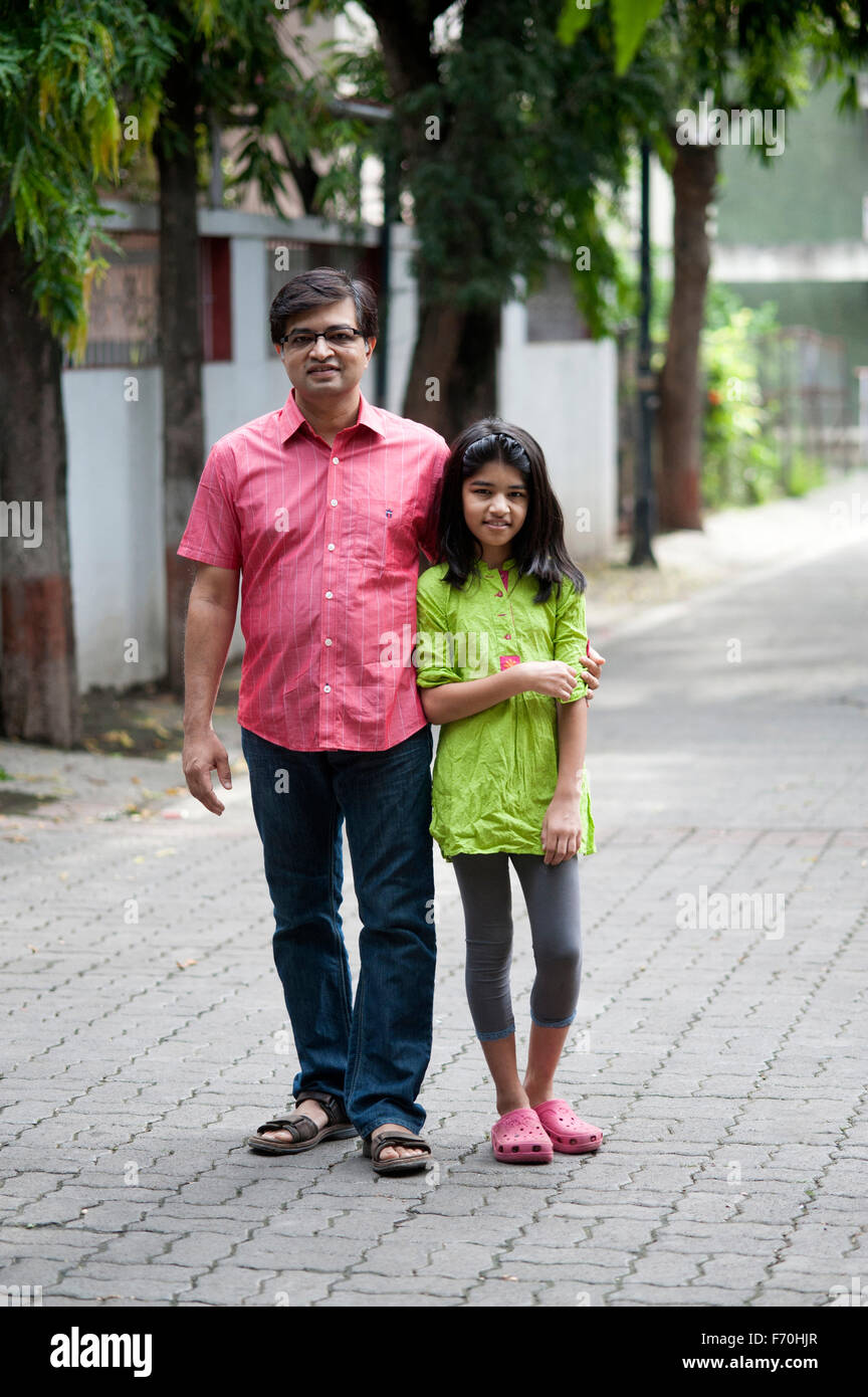 Father and daughter, india, asia, mr#556 Stock Photo