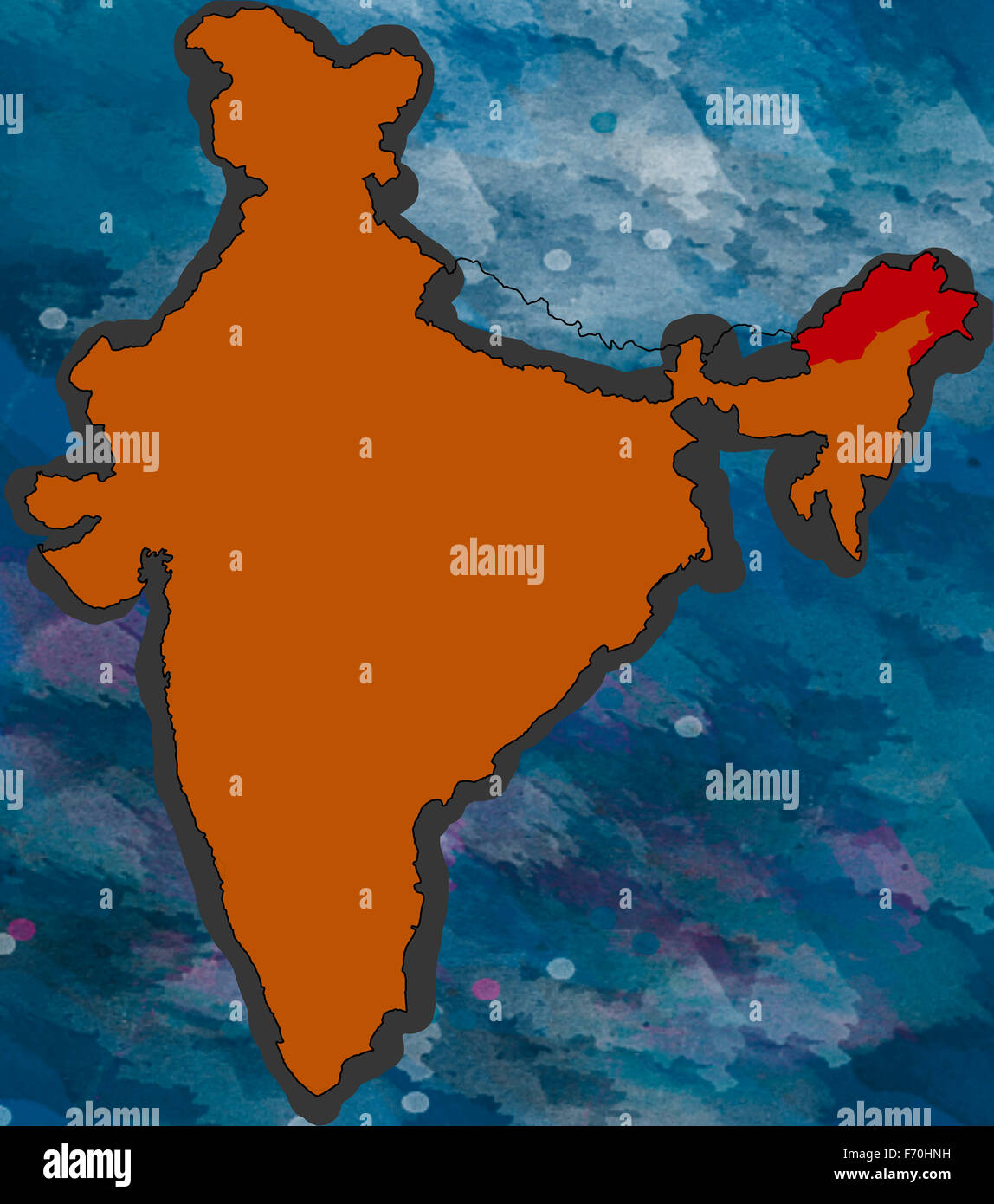 Arunachal Pradesh location on map of India, India map, map of India, Indian map, India, Asian