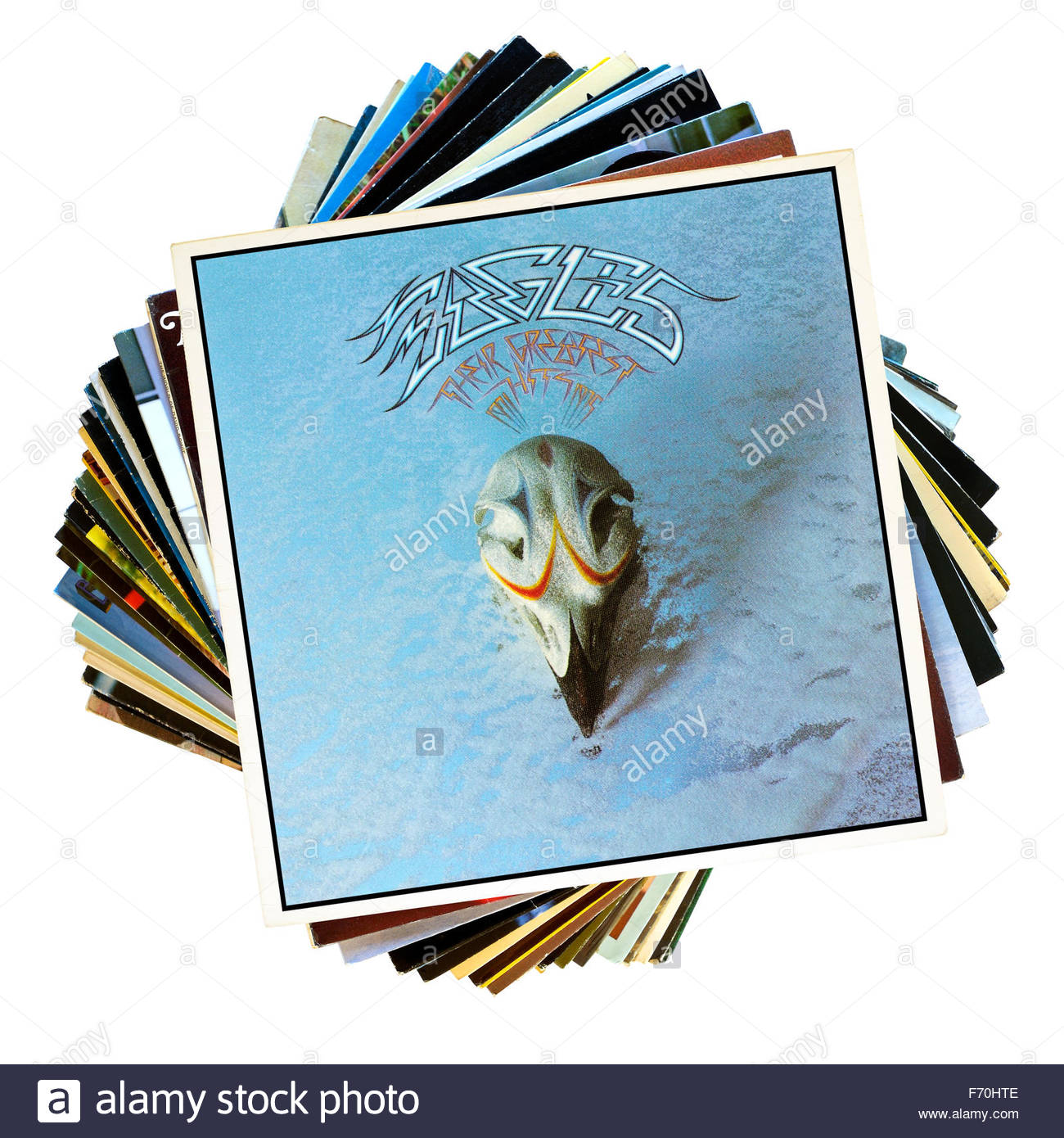 Eagles 1976 Album Their Greatest Hits Stack Of Lp Records England Stock Photo Alamy