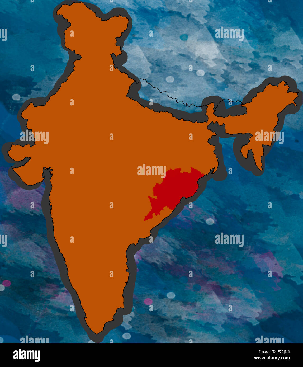 Odisha map hi-res stock photography and images - Alamy