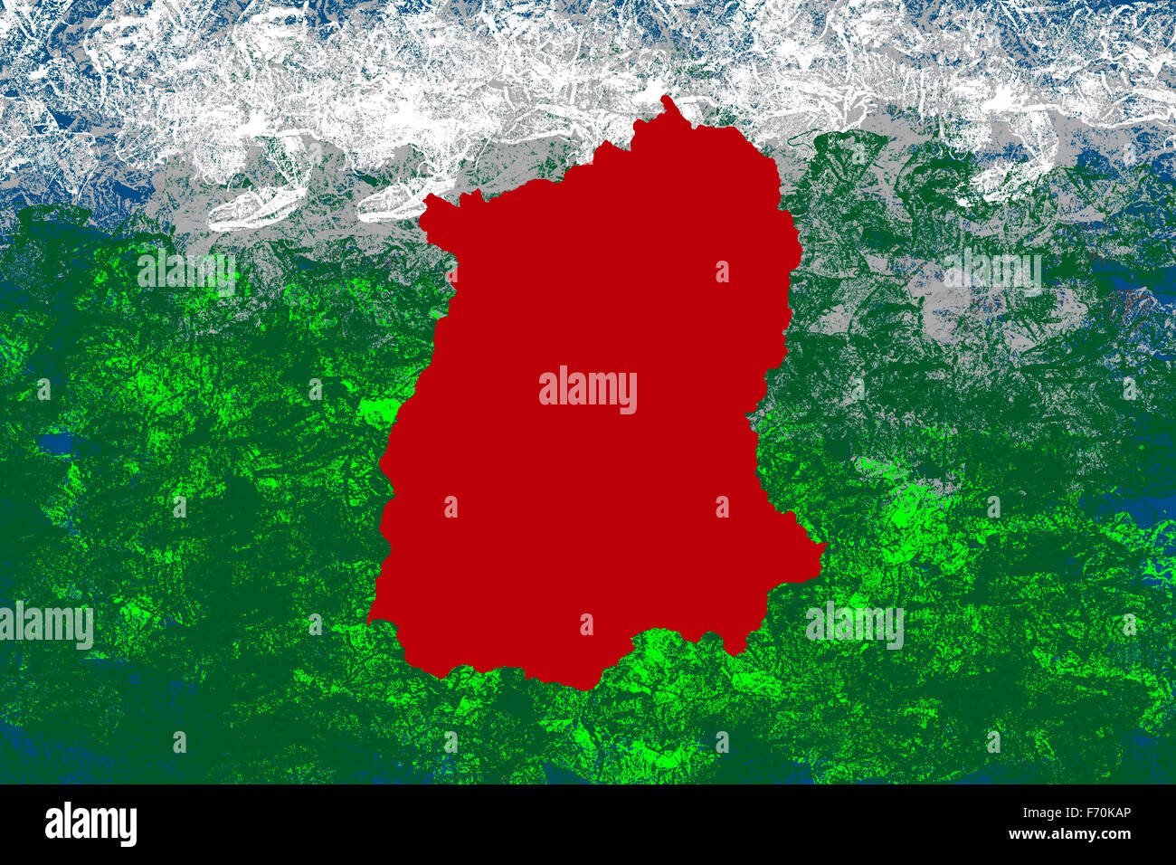 Location Of Sikkim On Map Illustration, Sikkim Location Map, India, Asia Stock Photo - Alamy