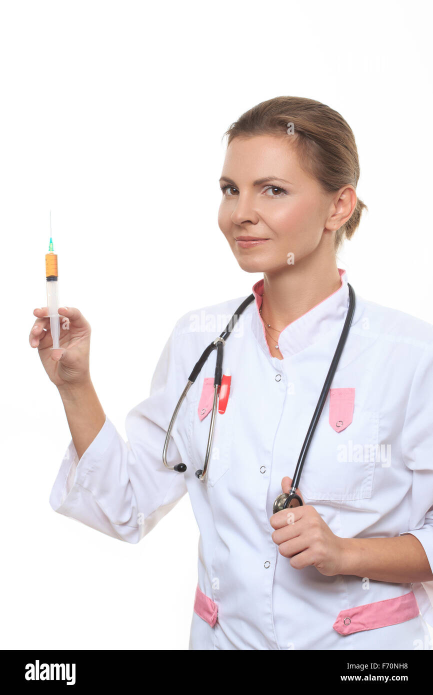 Doctor injection woman hi-res stock photography and images - Alamy
