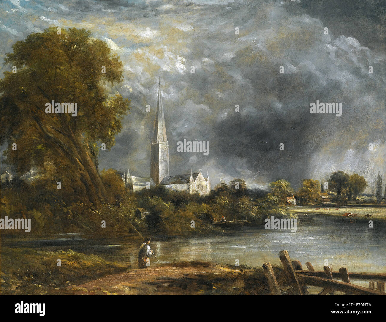 John Constable - Salisbury Cathedral from the Meadows Stock Photo