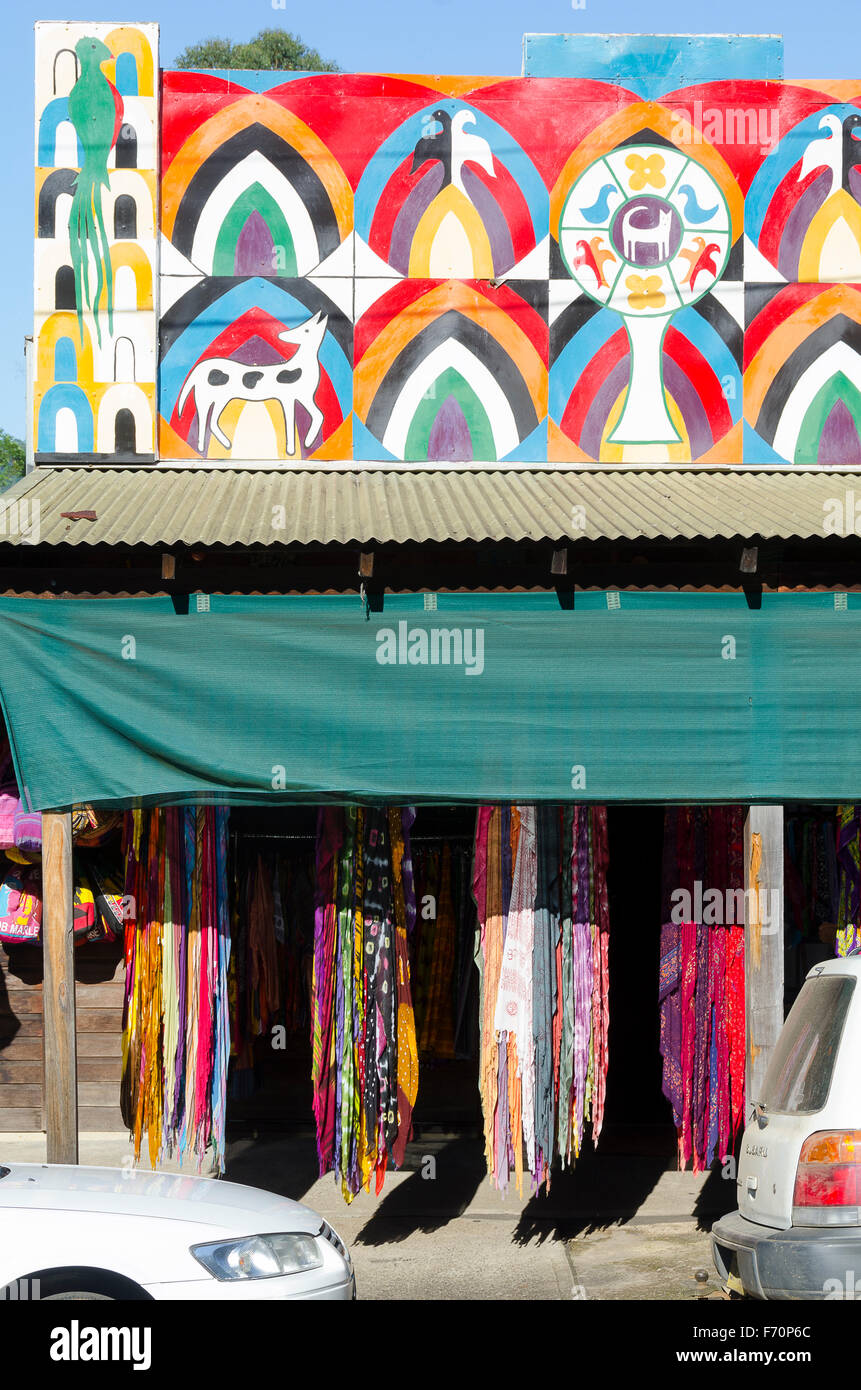 Colourful shopfront, Nimbin, Northern New South Wales, Australia Stock Photo