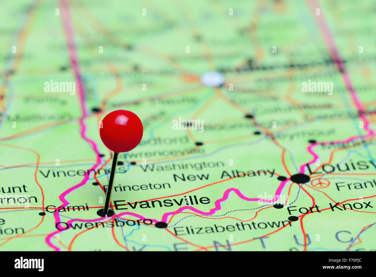 Map of evansville hires stock photography and images Alamy