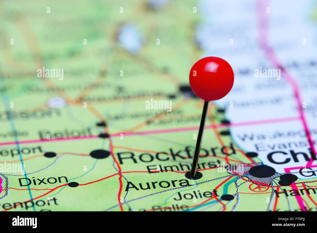 Map of aurora hi-res stock photography and images - Alamy