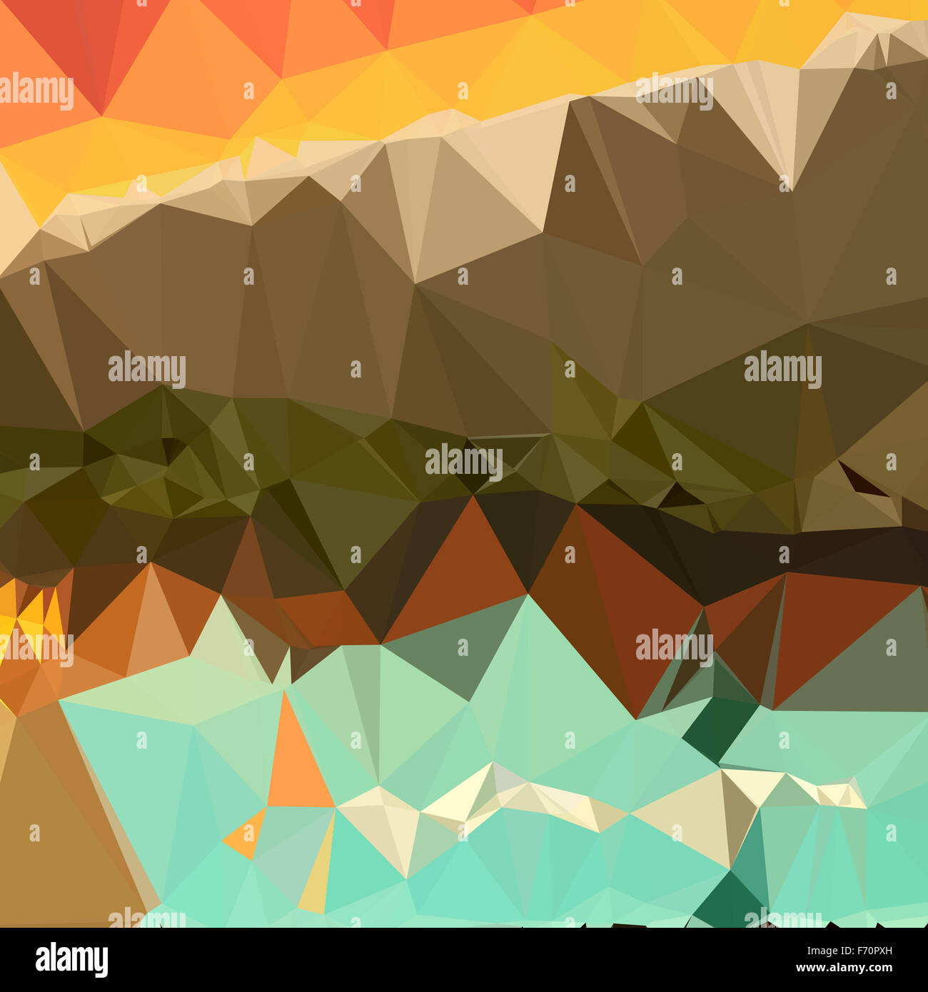 Low polygon style illustration of a dark spring green abstract ...