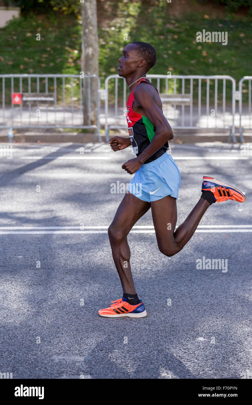 Michael Bett,Kenya,10000m, 92nd Jean Bouin Running events , 23.nov. 2015 in Barcelona, Spain Stock Photo