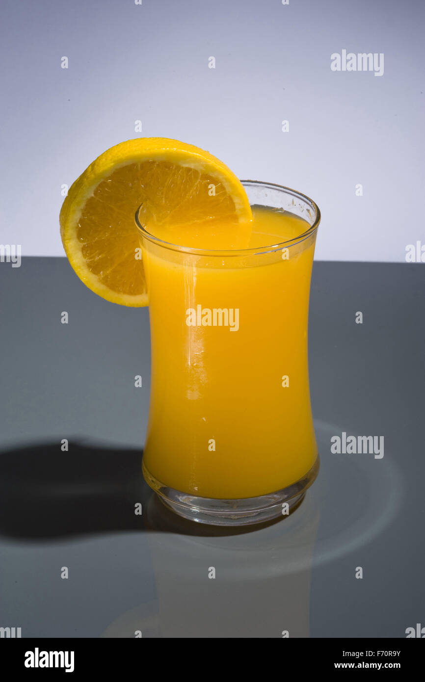 Orange fruit juice Stock Photo