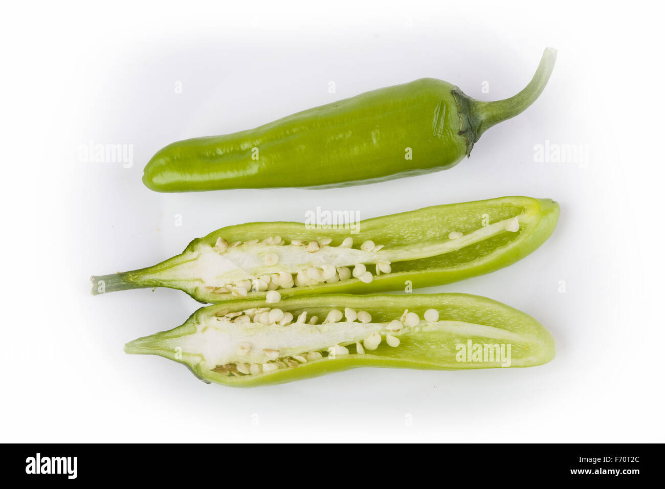green chilli slices Stock Photo