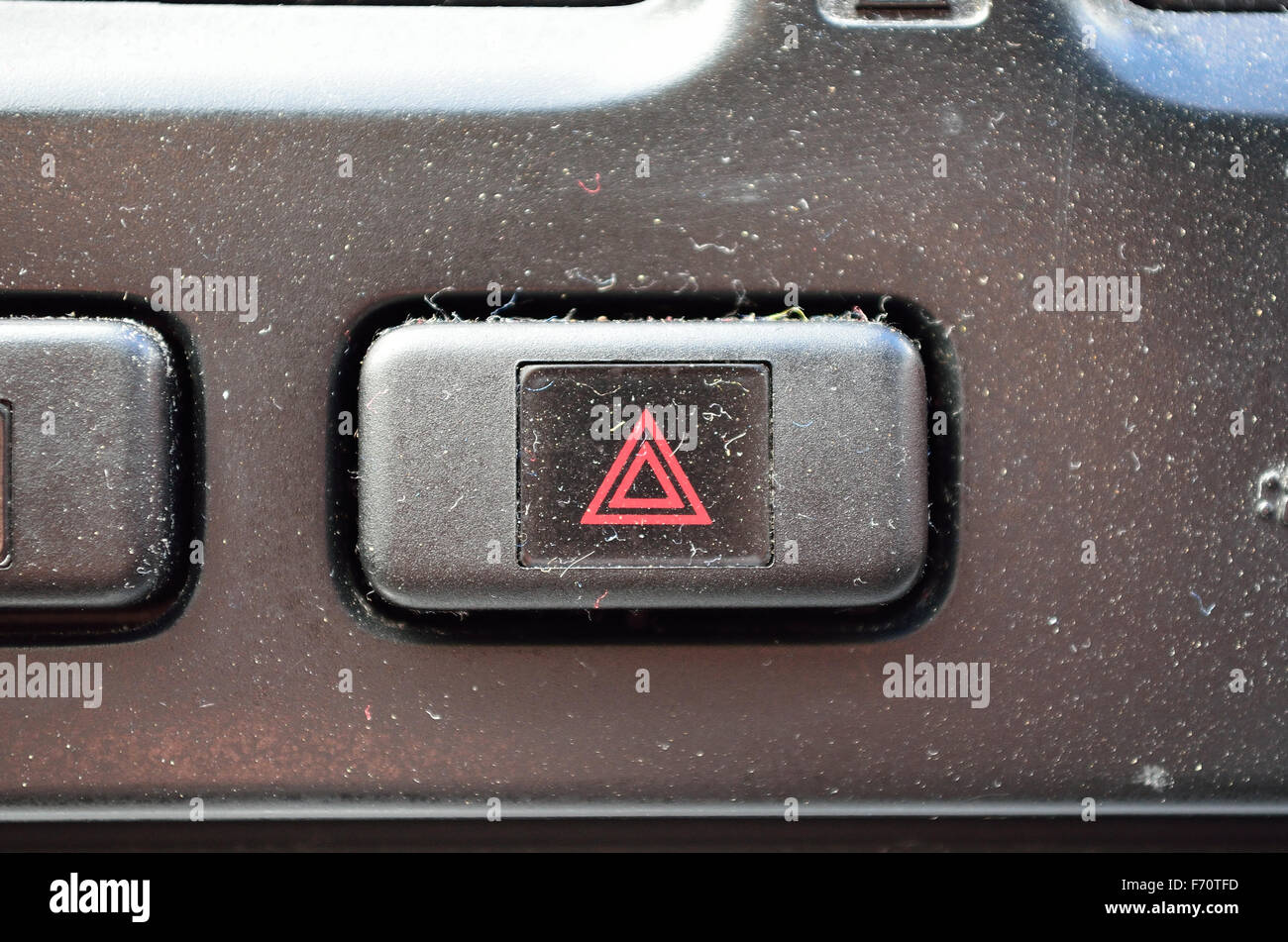 car hazard light button Stock Photo Alamy