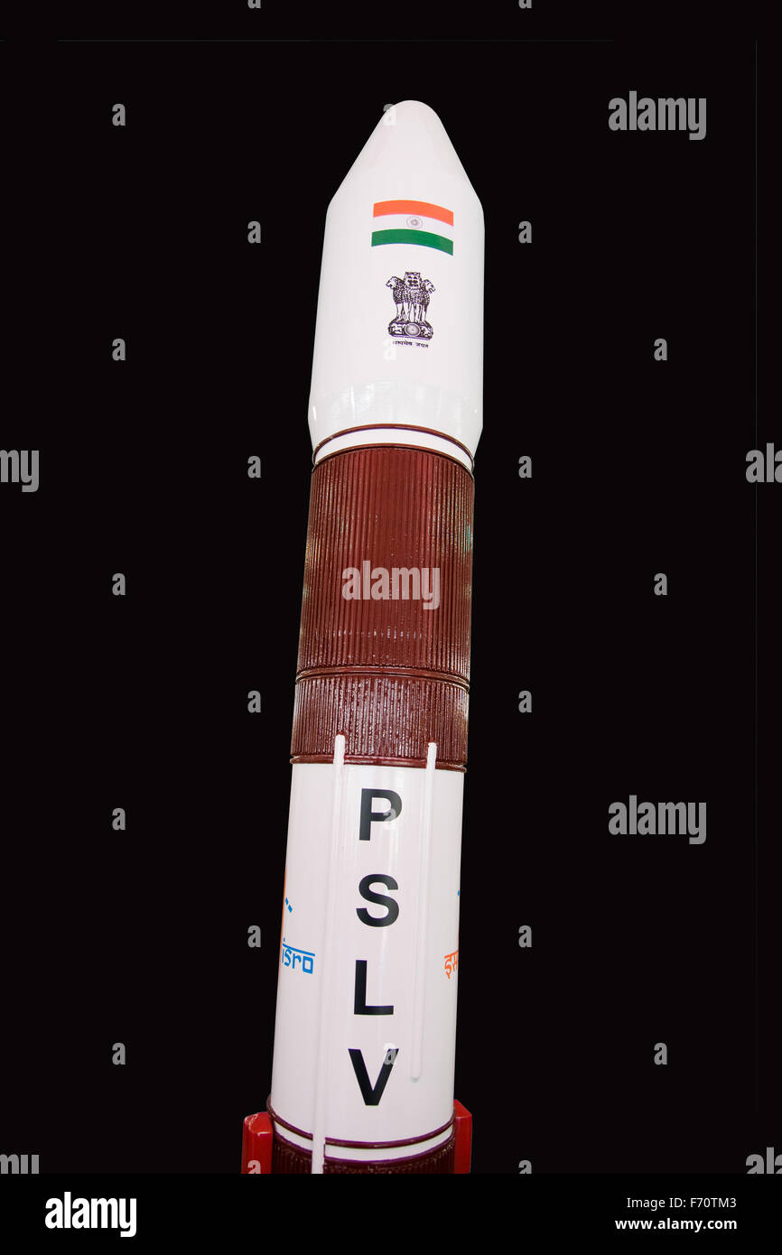 Pslv scale model of Indian rocket, mumbai, maharashtra, india, asia Stock Photo
