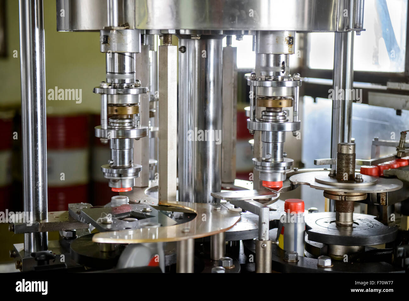 Oil filling machine Stock Photo Alamy