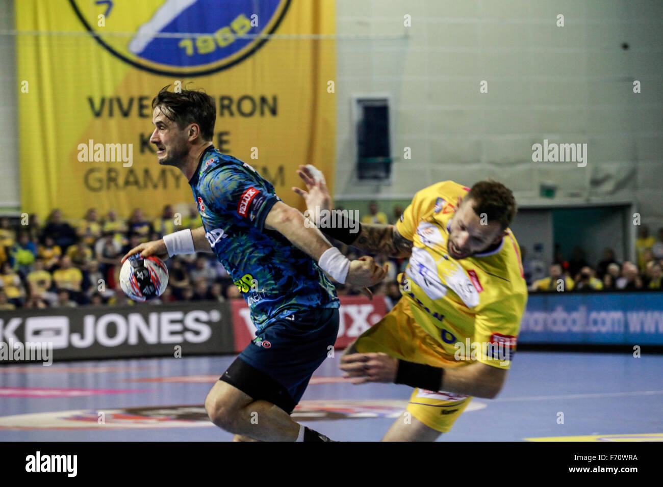 Kielce, Poland. 22nd Nov, 2015. Chempions League, Vive Tauron Kielce, Poland vs KIF Kolding Kobenhavn, Denmark. B Group. Poland wins 33:31, plays in at home. Credit:  Dominika Zarzycka/Alamy Live News Stock Photo