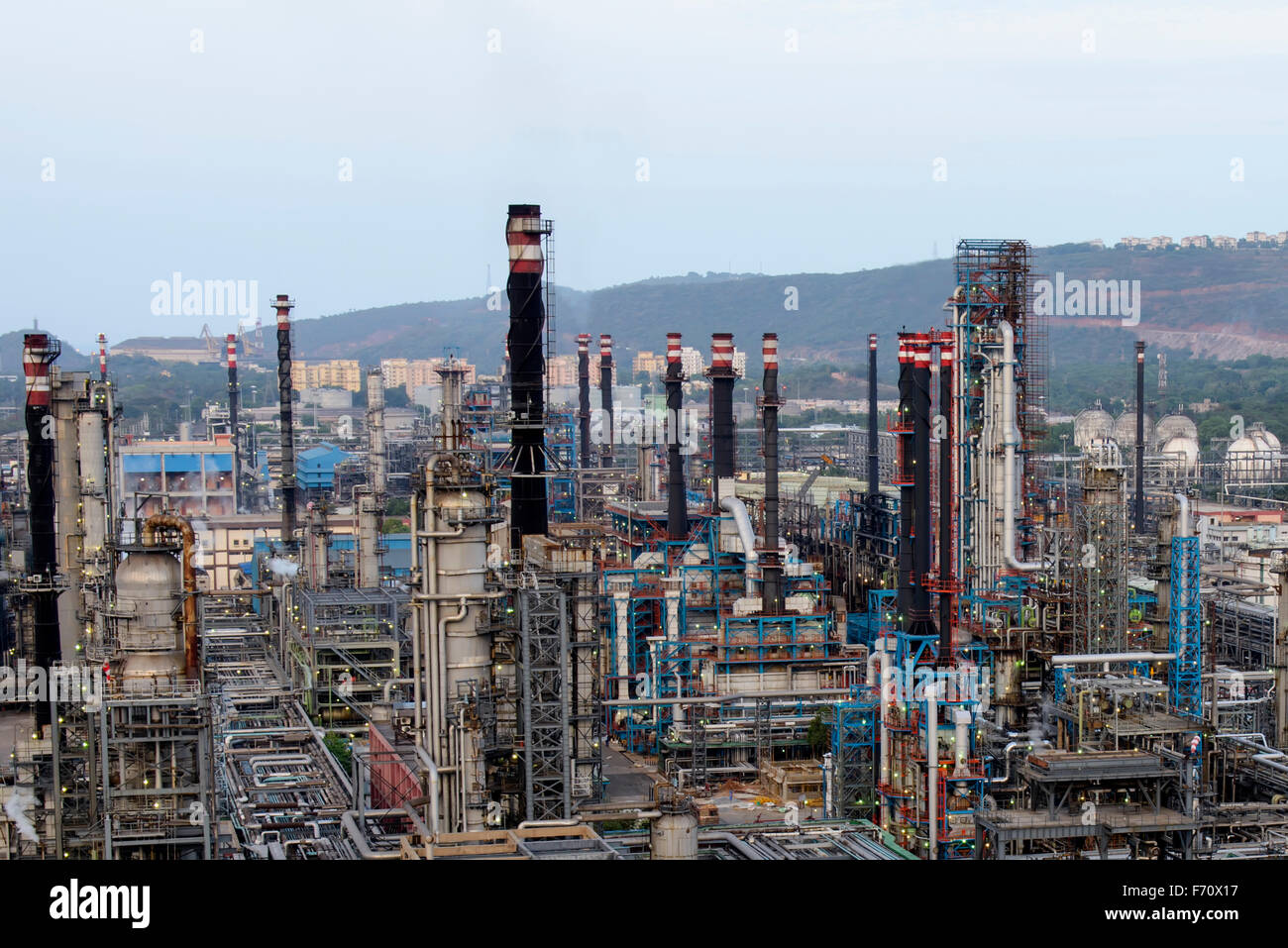 Oil refinery, petroleum refinery, industrial process plant