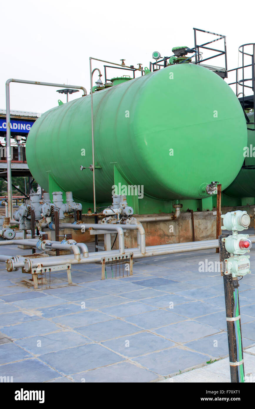 Lube oil storage tank, visakhapatnam, andhra pradesh, india, asia Stock