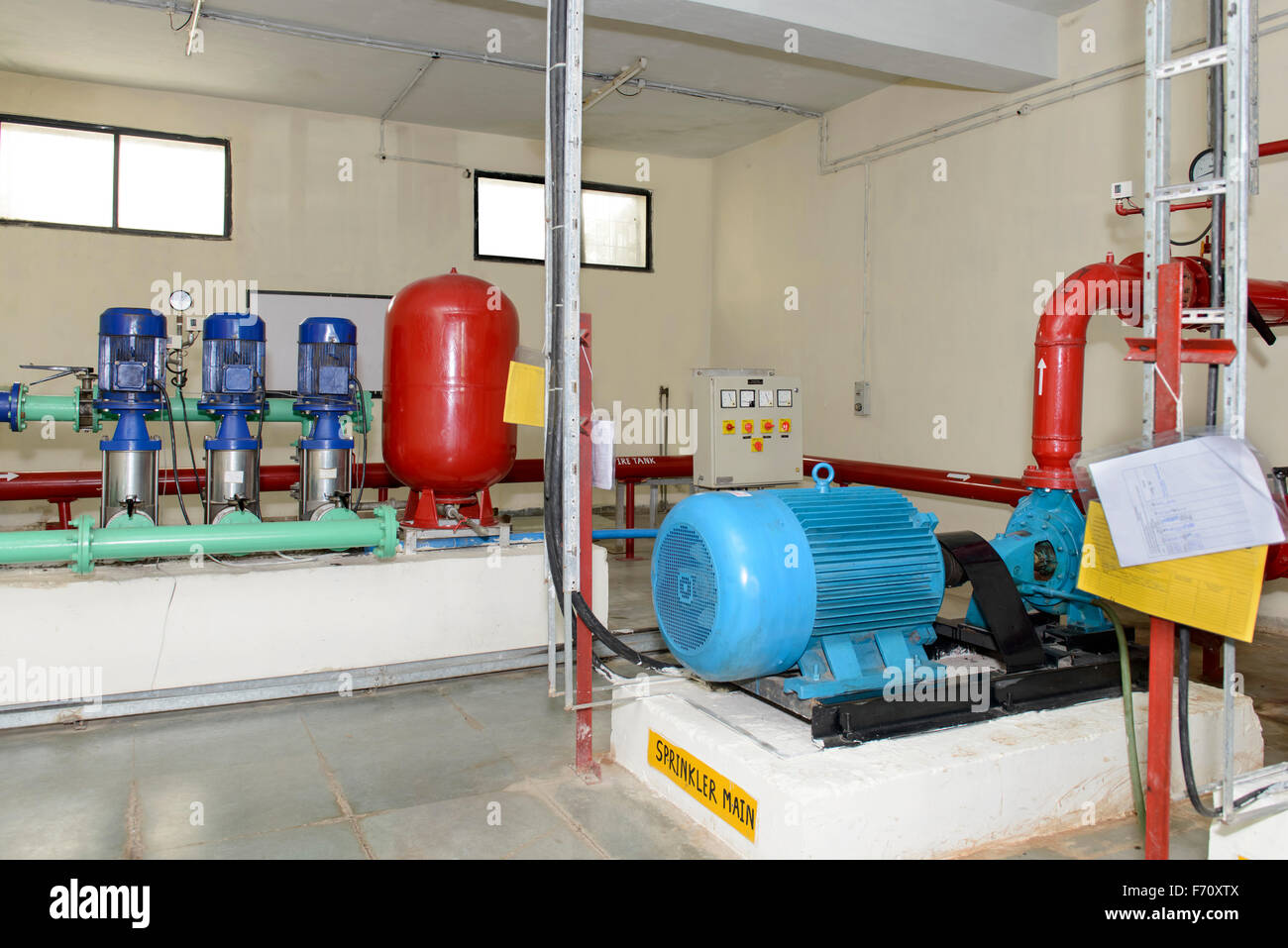 Water pump control room, India, Asia Stock Photo Alamy