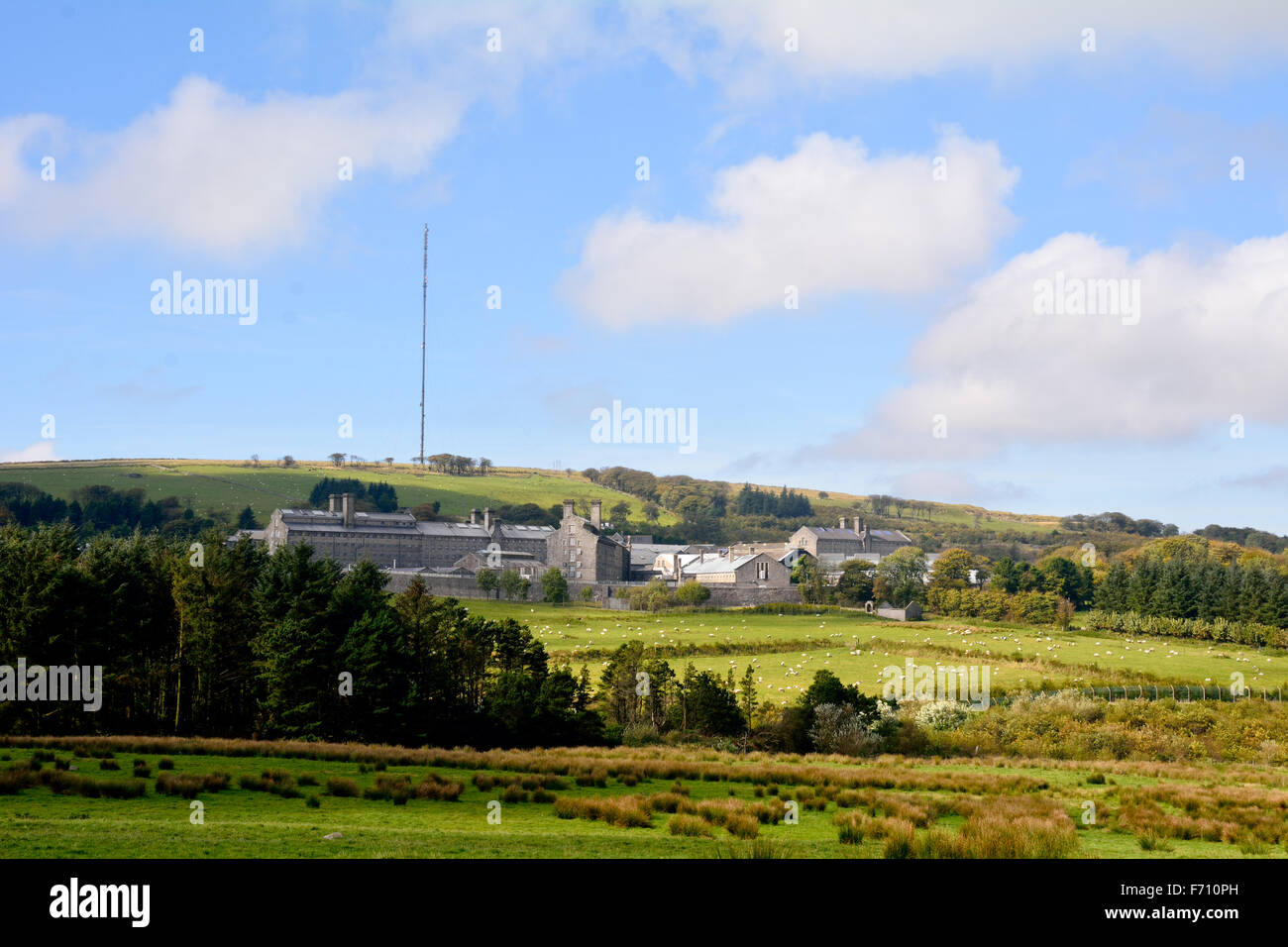 Her Majesty's Prison (HMP) Dartmoor located in Princetown the most remote prison in the British Isles. Stock Photo