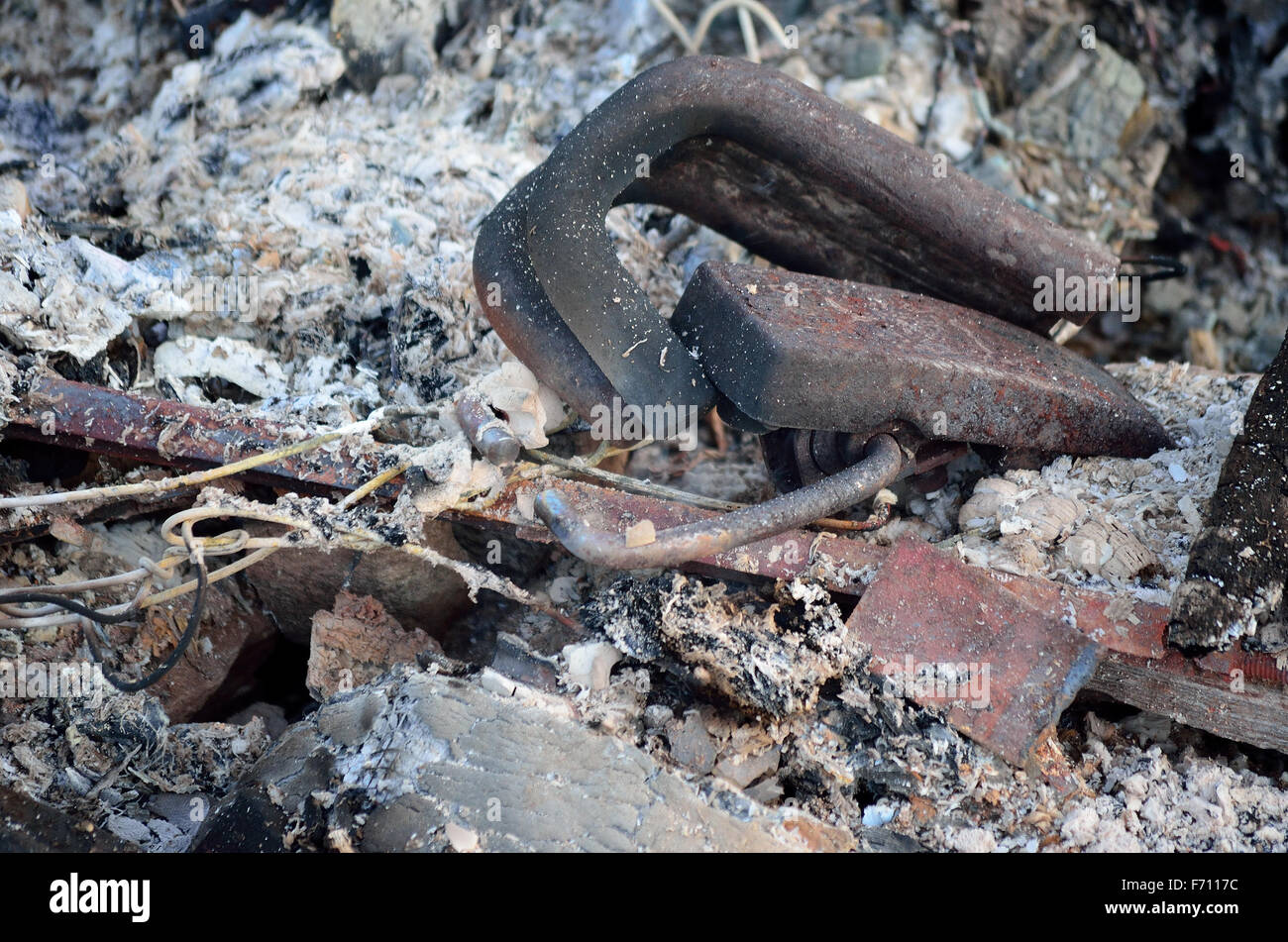 burnt metal on fire Stock Photo - Alamy