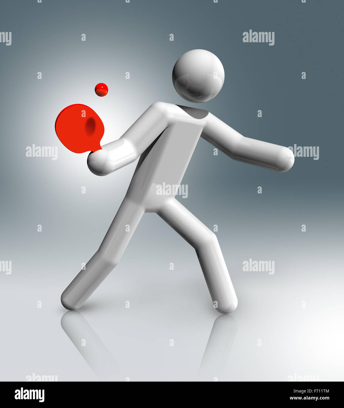 three dimensional table tennis symbol, olympic games Stock Photo Alamy