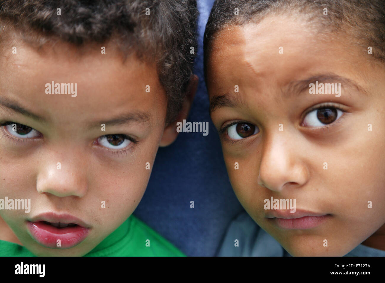 Portrait of two young boys Stock Photo - Alamy