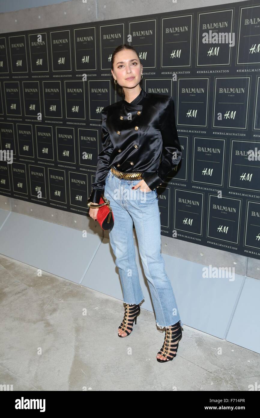 The BALMAIN X H&M Collection Launch at 23 Street Featuring: Pernille Teisbaek Where: New York, New York, United States When: Oct 2015 Photo Alamy