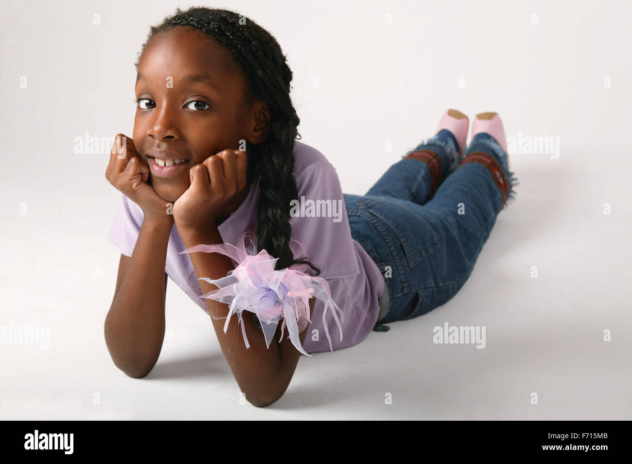 Young girl relaxing Stock Photo - Alamy