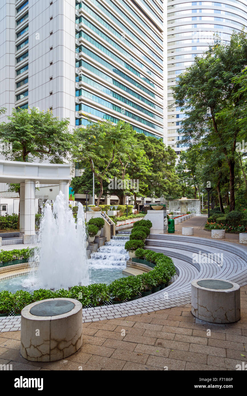 Fountain at the Hong Kong Park in Hong Kong, China Stock Photo Alamy