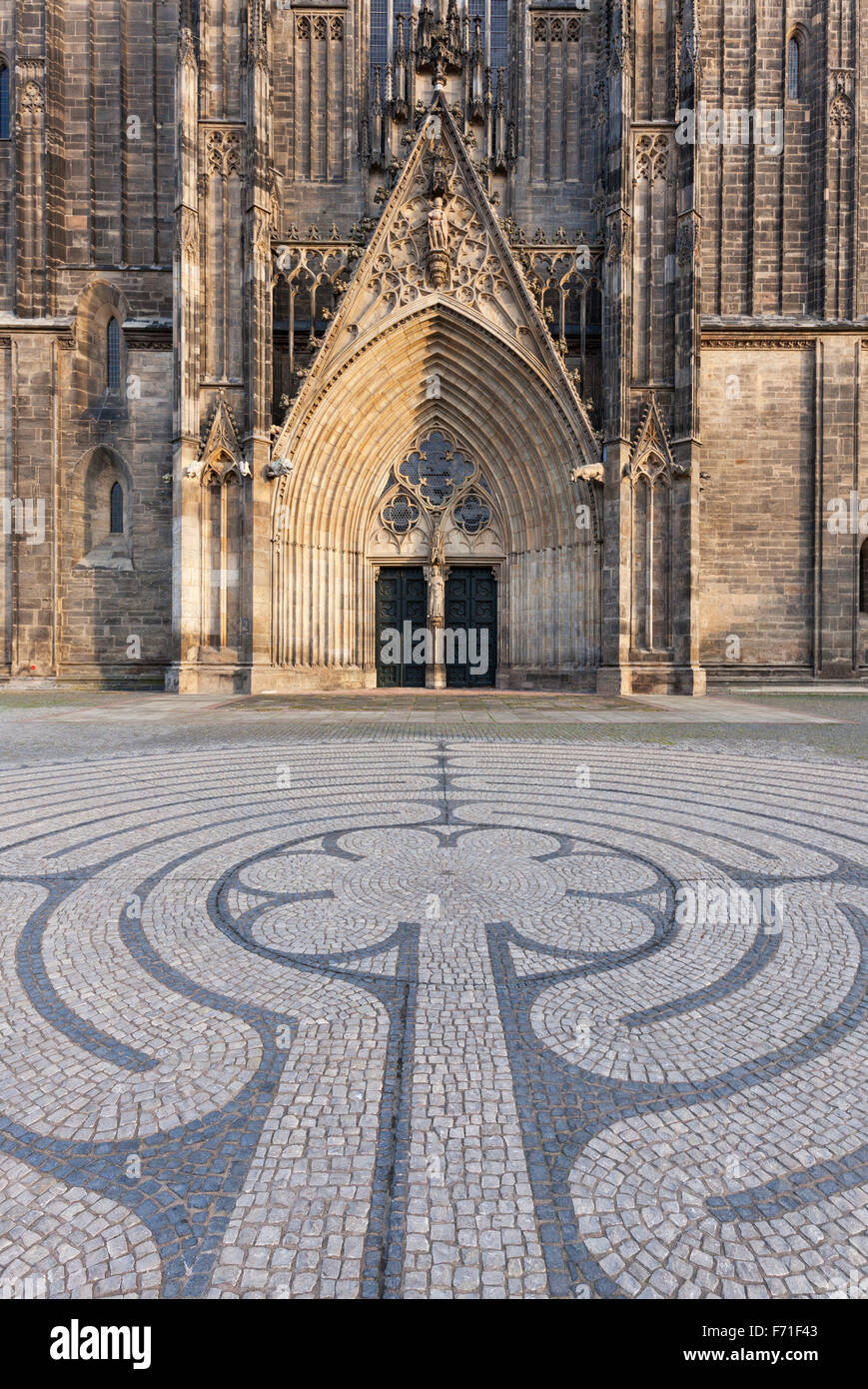 Portal of Magdeburg Cathedral Stock Photo