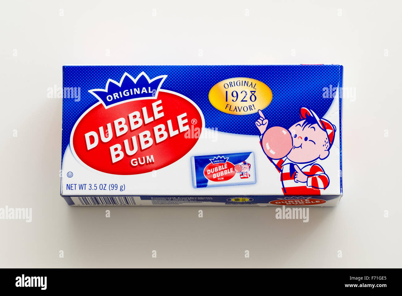 A box of "1928 Original" Dubble Bubble gum Stock Photo Alamy