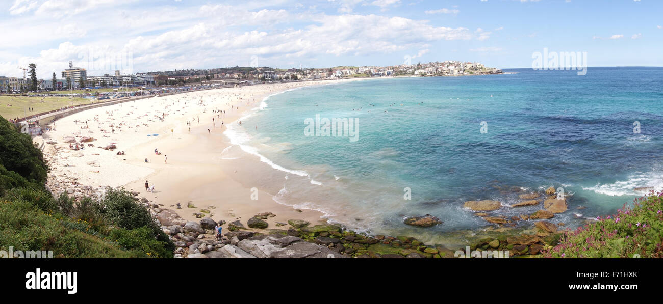 Bondi beach panorama Stock Photo