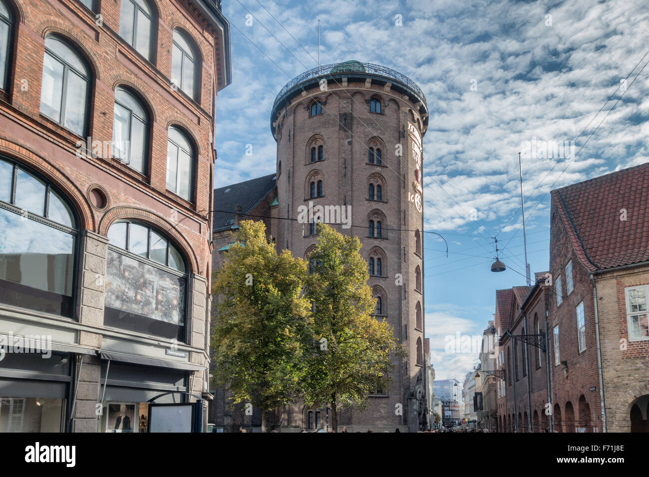 Round Tower located at old Copenhagen, Denmark Stock Photo