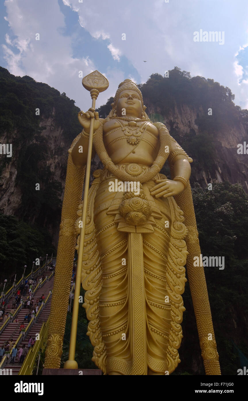 Oct. 15, 2014 - Malaysia - Statue of the God Murgan, Batu Caves limestone caves and temples, Kuala Lumpur, Malaysia, Southeast Asia, Asia (Credit Image: © Andrey Nekrasov/ZUMA Wire/ZUMAPRESS.com) Stock Photo