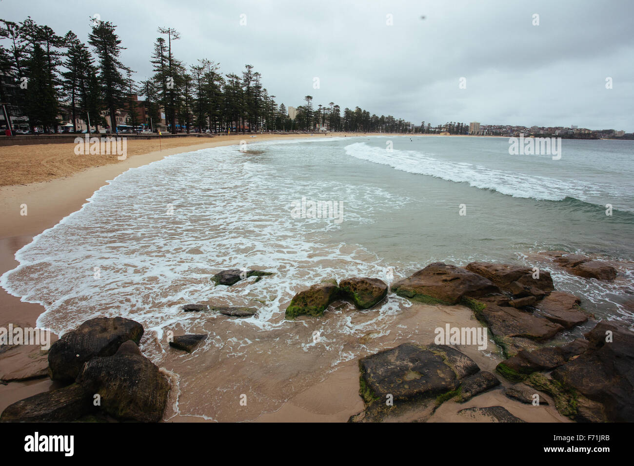manly beach water wave Stock Photo