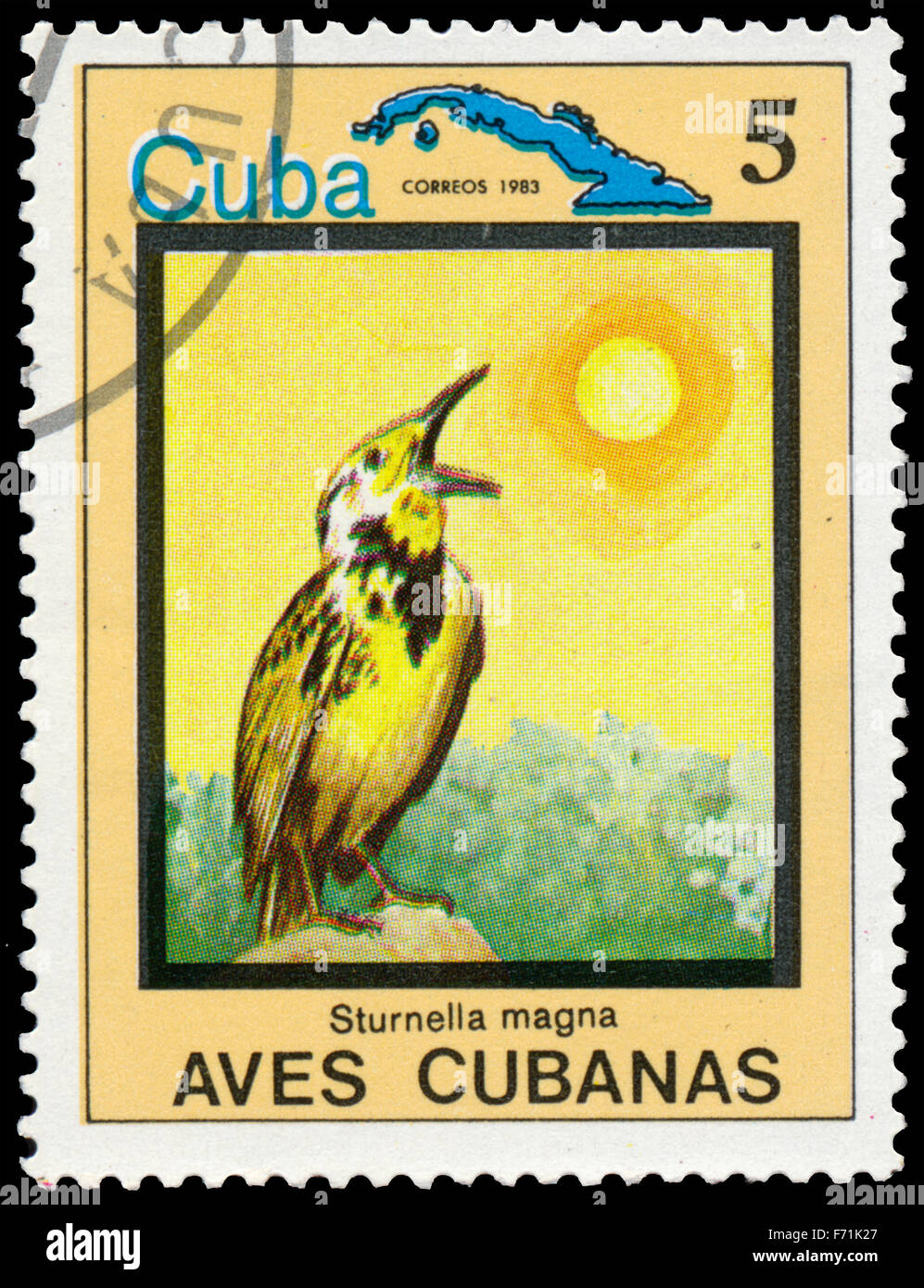 Cuba stamp circa bird hi-res stock photography and images