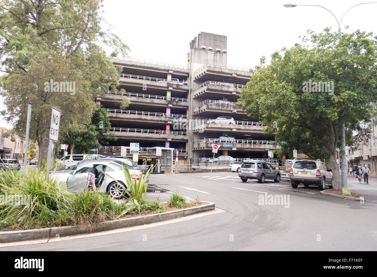 manly beach parking building Stock Photo
