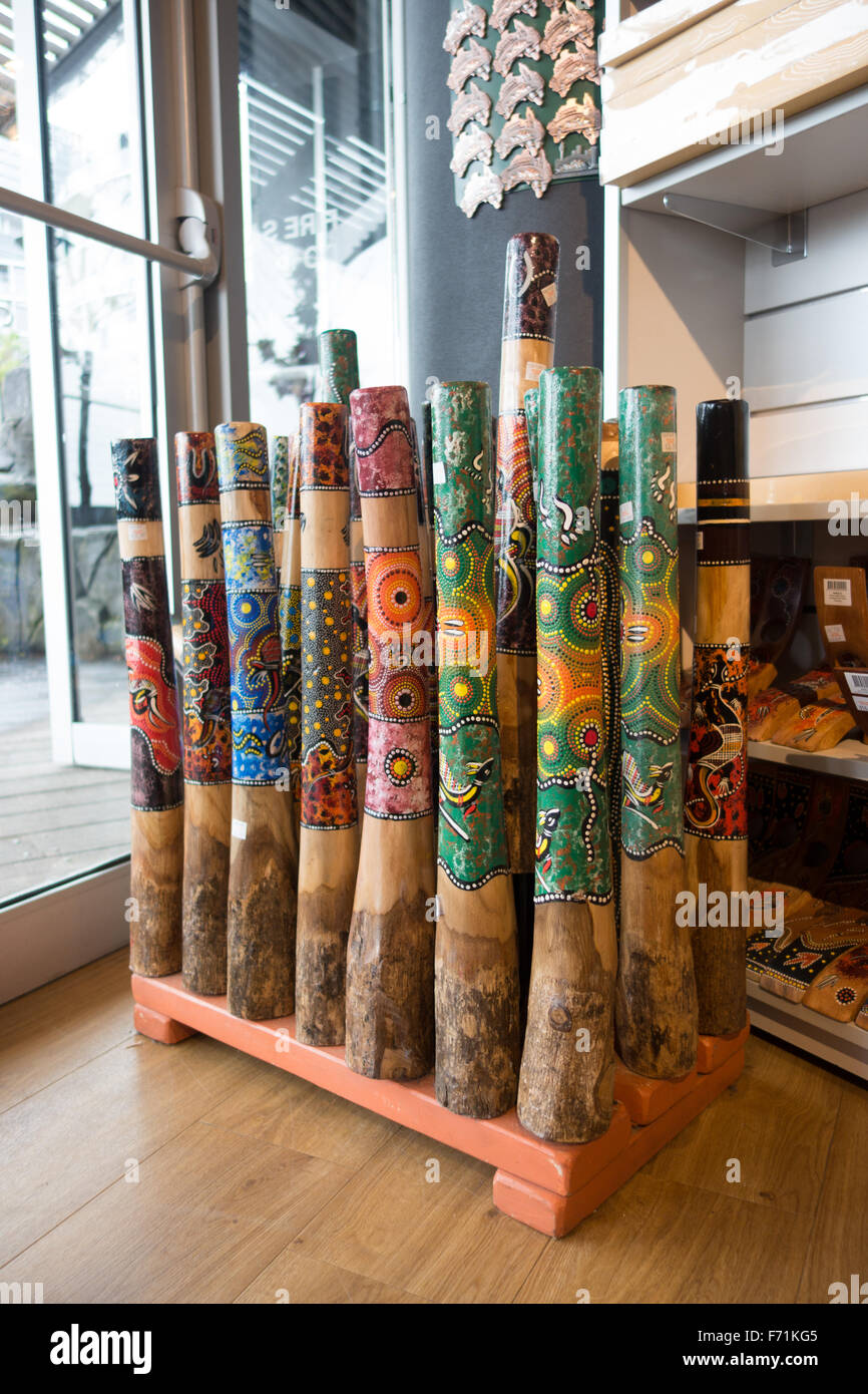 didgeridoo australian native musical instrument Stock Photo