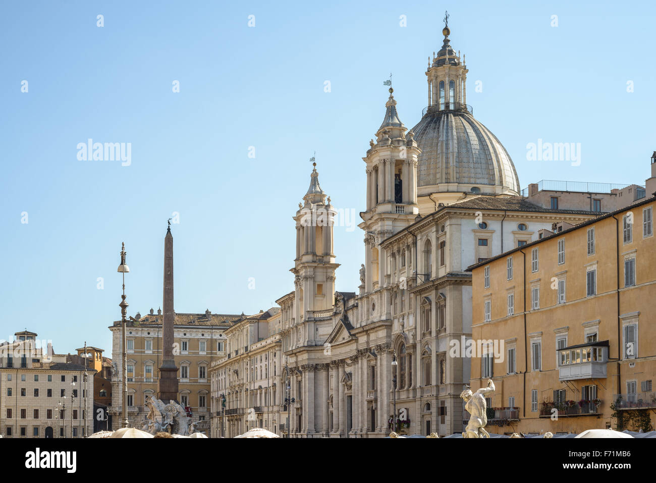 The famous and wonderful Navona square in Rome Italy Stock Photo