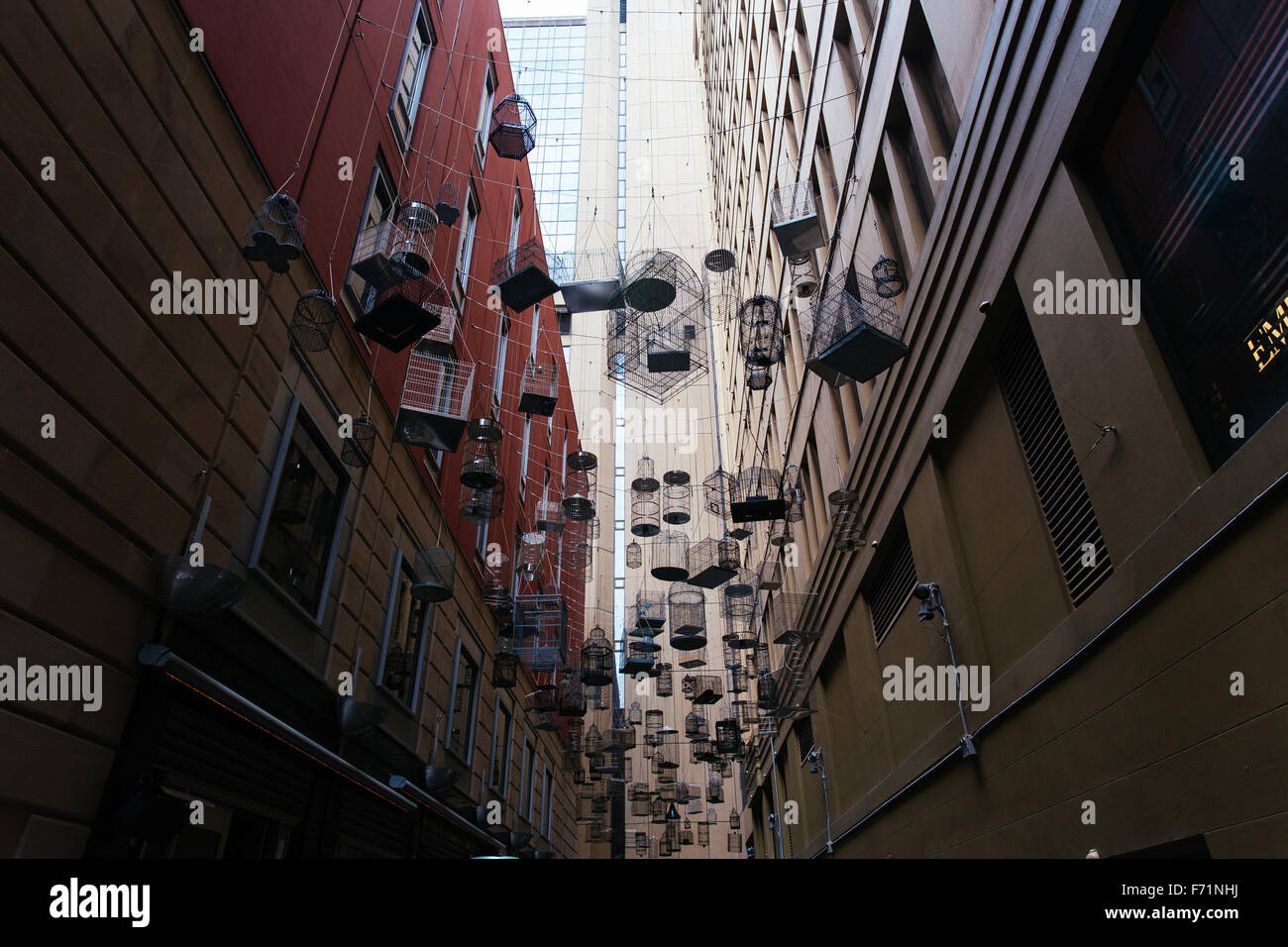 Angel Place Birdcages Sydney Stock Photo Alamy