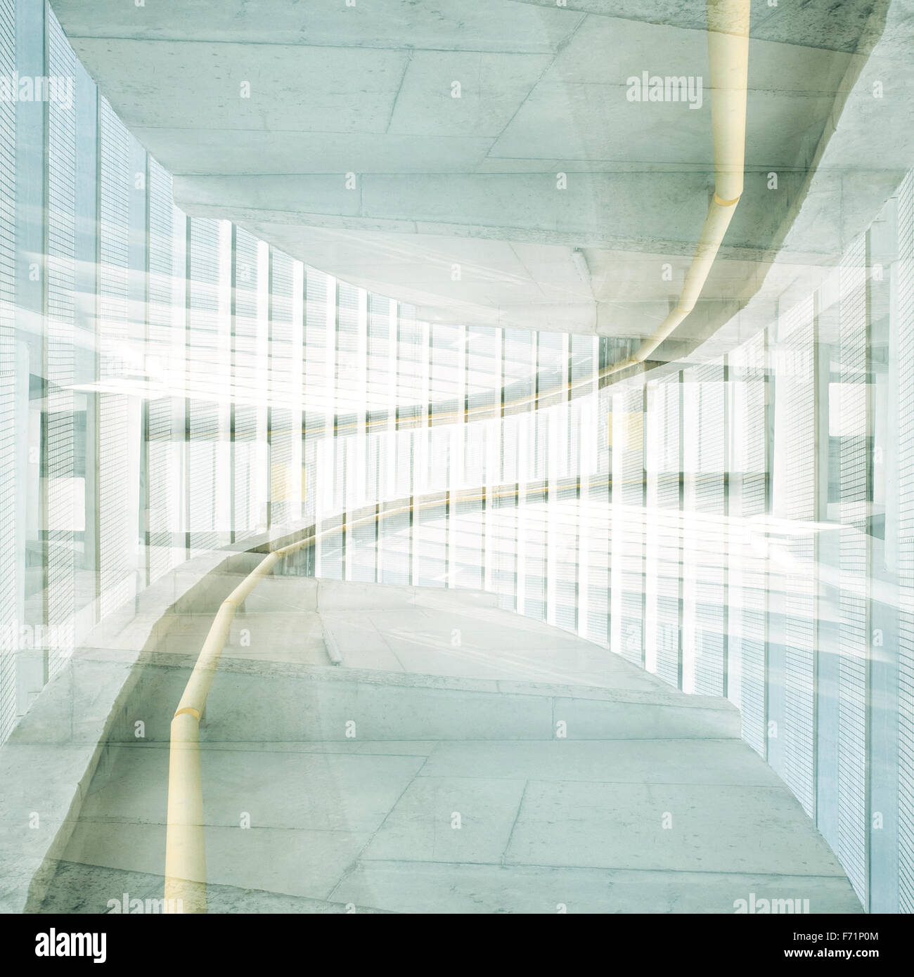 Abstract double exposure background. Architectural forms. Stock Photo