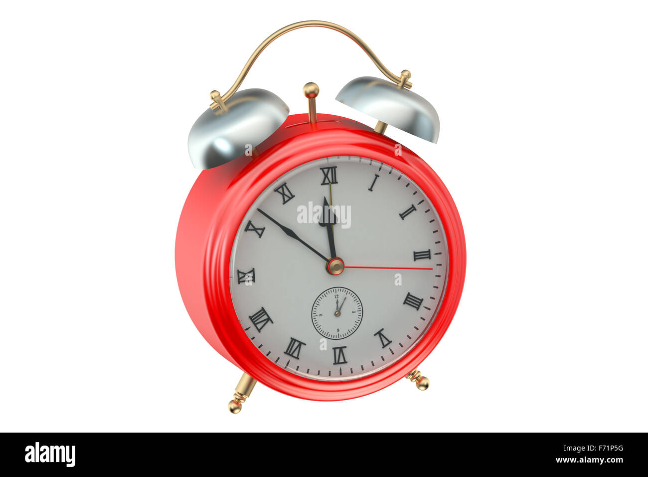 Alarm Clock isolated on white background Stock Photo - Alamy