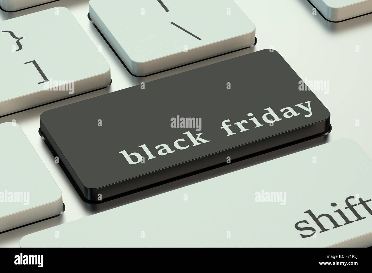 Black Friday concept on the keyboard Stock Photo Alamy
