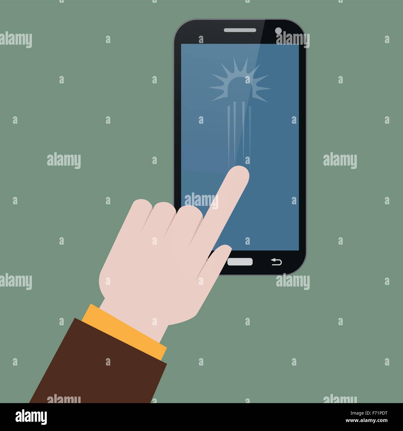 touch screen mobile phone Stock Vector
