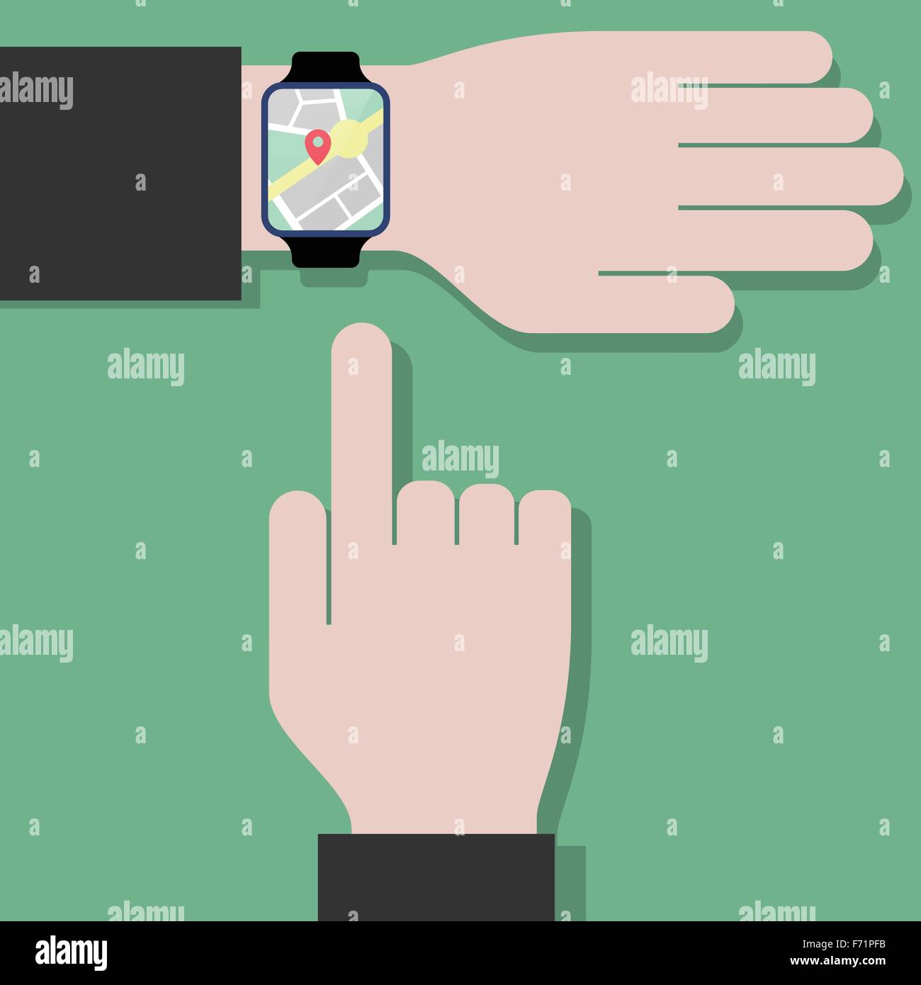 vector image of smart watch navigation Stock Vector Image & Art Alamy